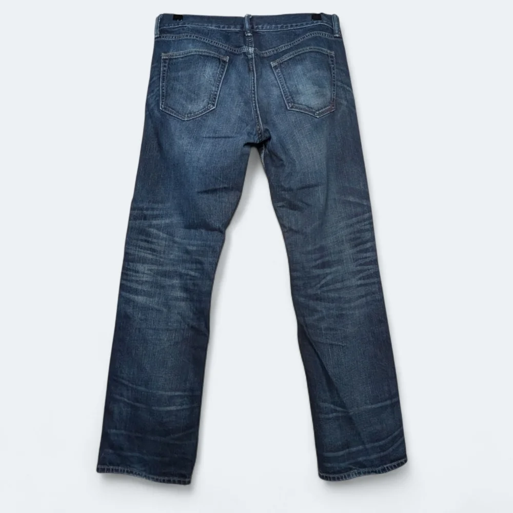 Banana Republic Men's Vintage Straight Jeans 34x30 Medium Wash Distressed Denim